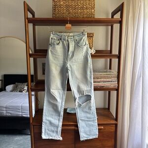 Abercrombie & Fitch Light Blue Straight Leg Jeans